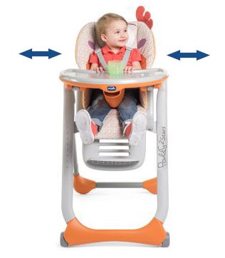 Chicco Polly 2 Start Židlička ke krmění boční nastavení 
