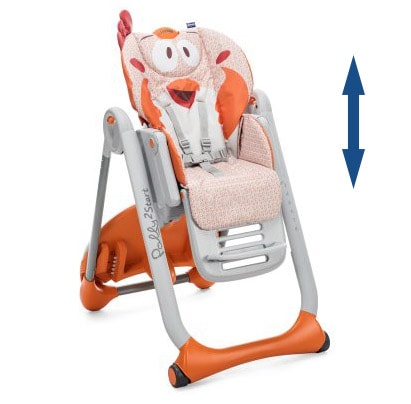 Chicco Polly 2 Start Židlička ke krmení nastavení